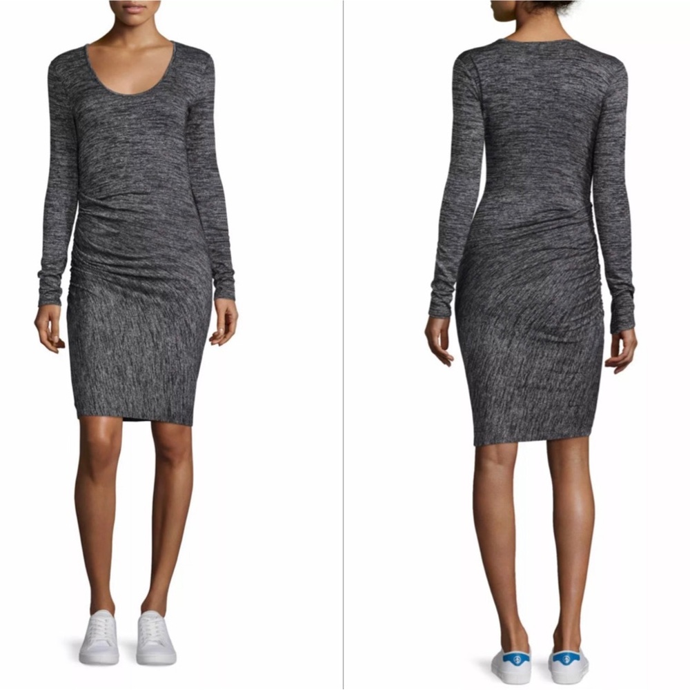 rag & bone heathered twist long sleeve mini dress